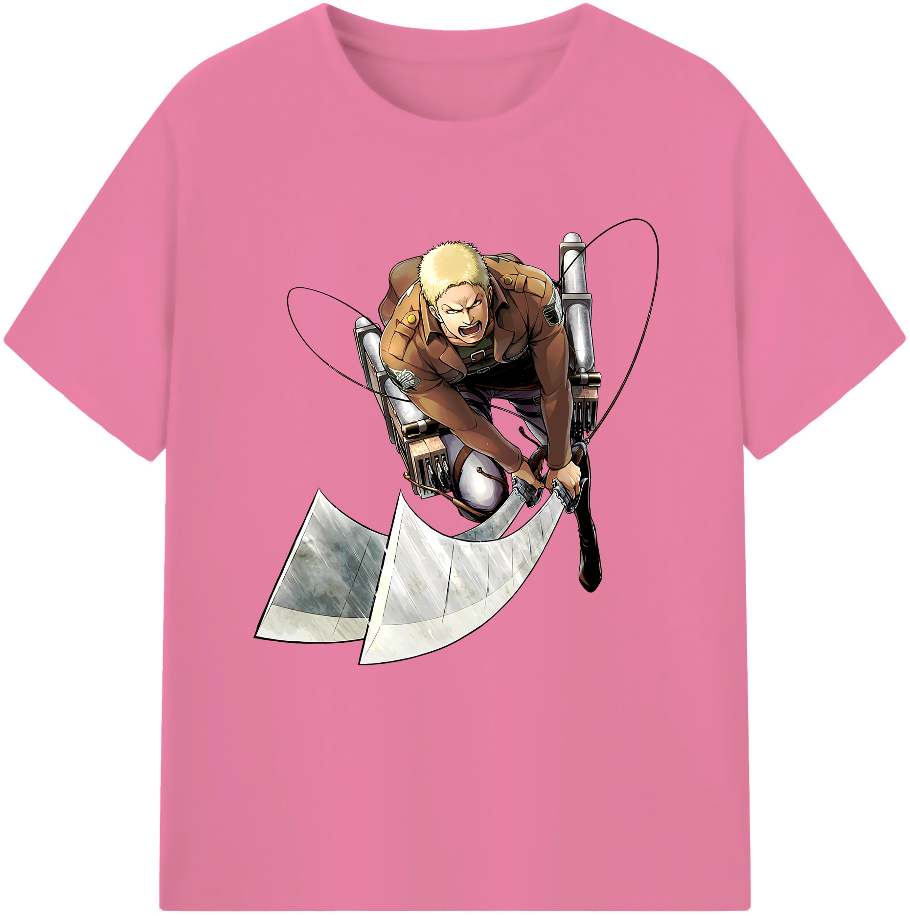 （画像用） 進撃の巨人 ライナー・ブラウン Attack on Titan Reiner Braun 綿100％半袖Tシャツ（フロントプリント）